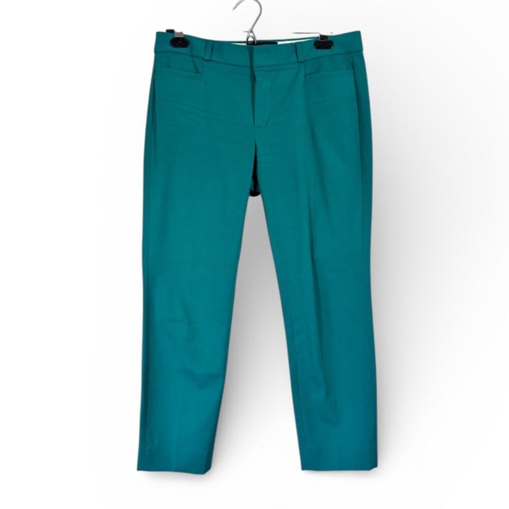 Banana Republic Green Sloan Crop Trouser Dress Pants Womens 6 Preppy Corpcore